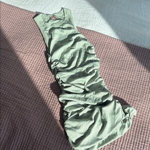 Teal Stretchy BodyCon Dress w/ Side cinching